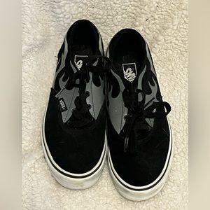 Kids black van shoes